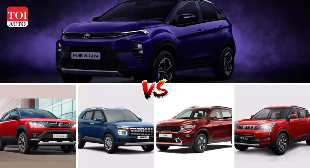 2023 Nexon Vs Brezza Vs Venue Vs Sonet Vs XUV300: Specification And ...