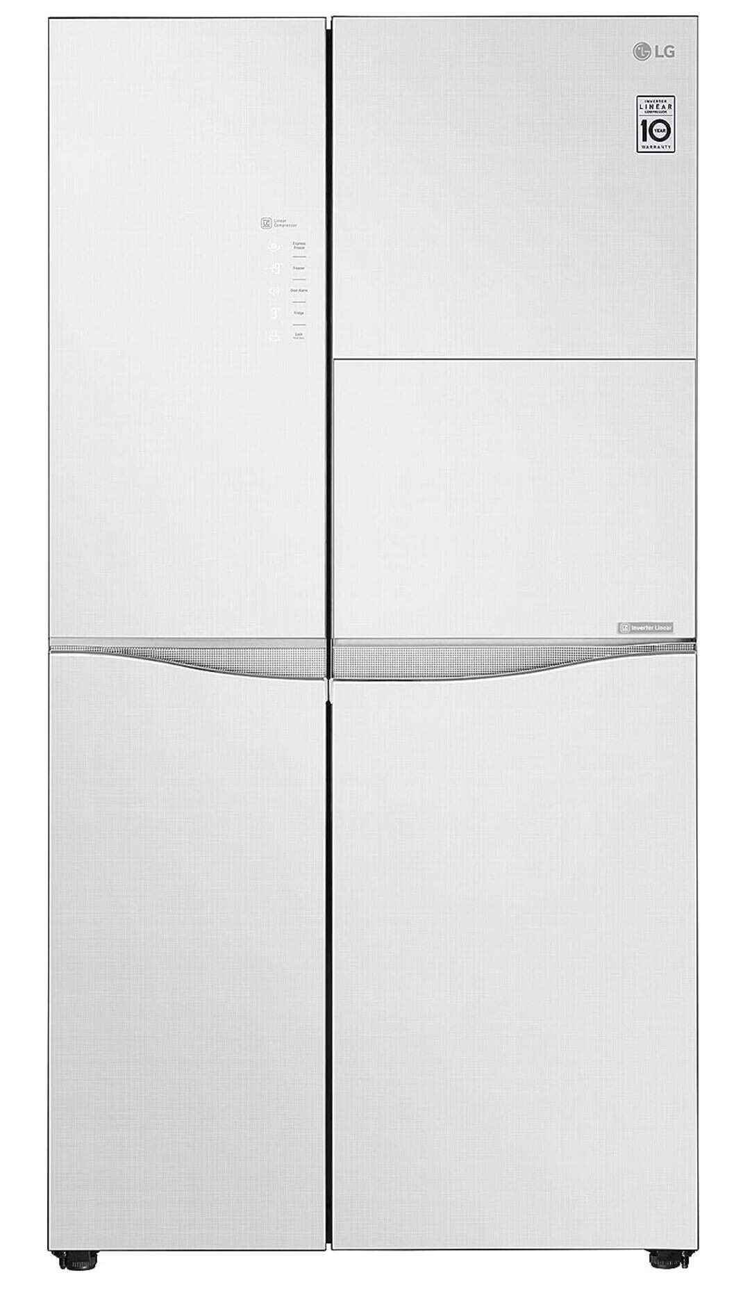 Compare LG Side by Side 675 Litres 2 Star Refrigerator GCC247UGLW vs