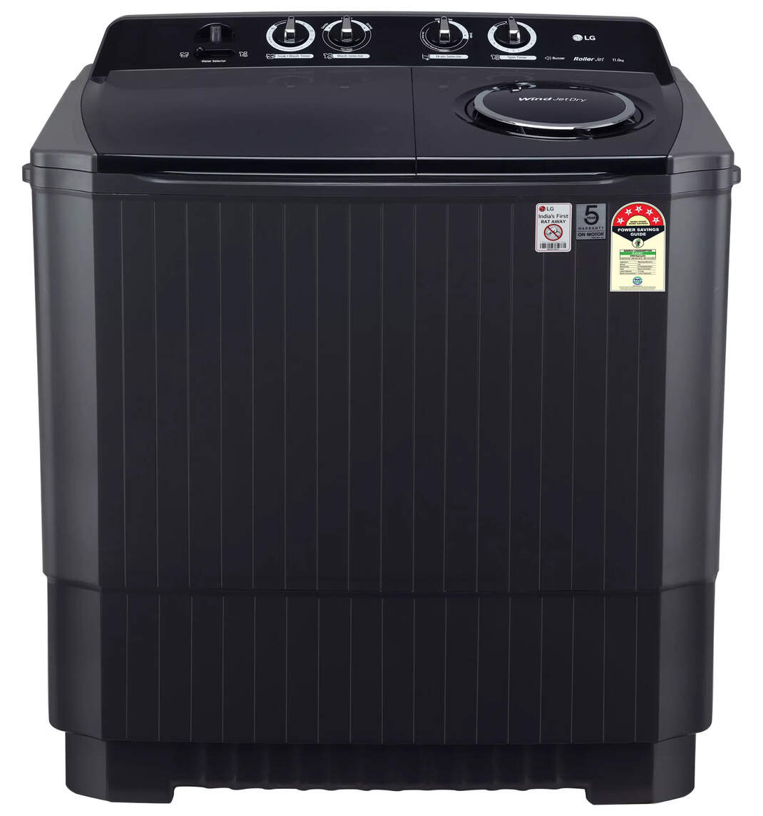 Compare LG P115ASKAZ.ABMQEIL 11.5 Kg 5 Star Semi Automatic Top Load