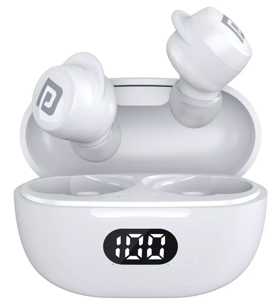 Compare Portronics Harmonics Twins S5 Smart TWS Bluetooth V5.2 Earbuds With LED Display (White