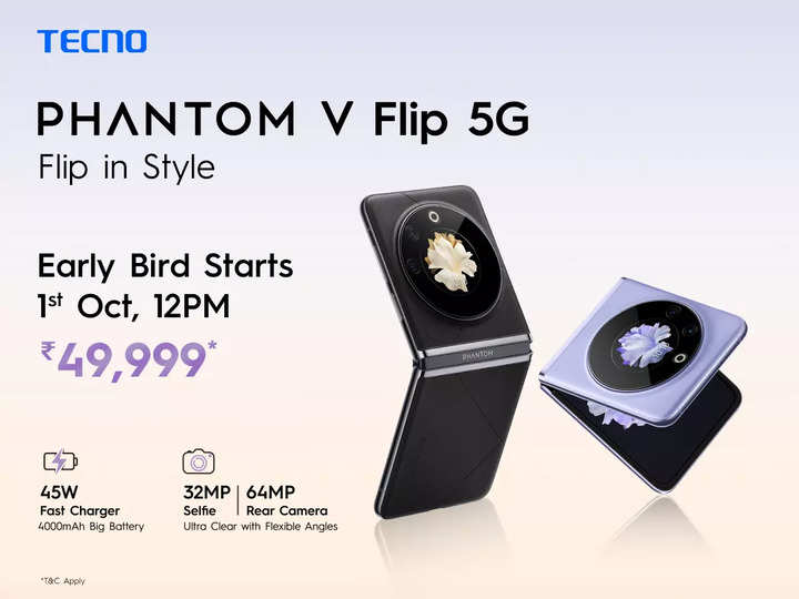 Tecno Phantom V Flip launched in India: Price, sale date and more