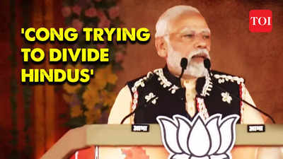 Poverty biggest caste in India': PM Modi says Congress trying to divide Hindus | TOI Original - Times of India Videos