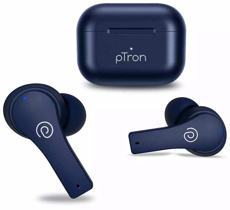 pTron Bassbuds Tango Bluetooth v5.1 In Ear TWS Earbuds Royal Blue