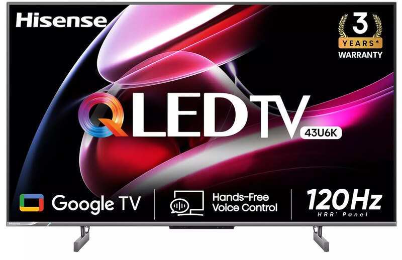Hisense 43U6K 43 Inch QLED 4K, 3840 x 2160 Pixels TV Online at