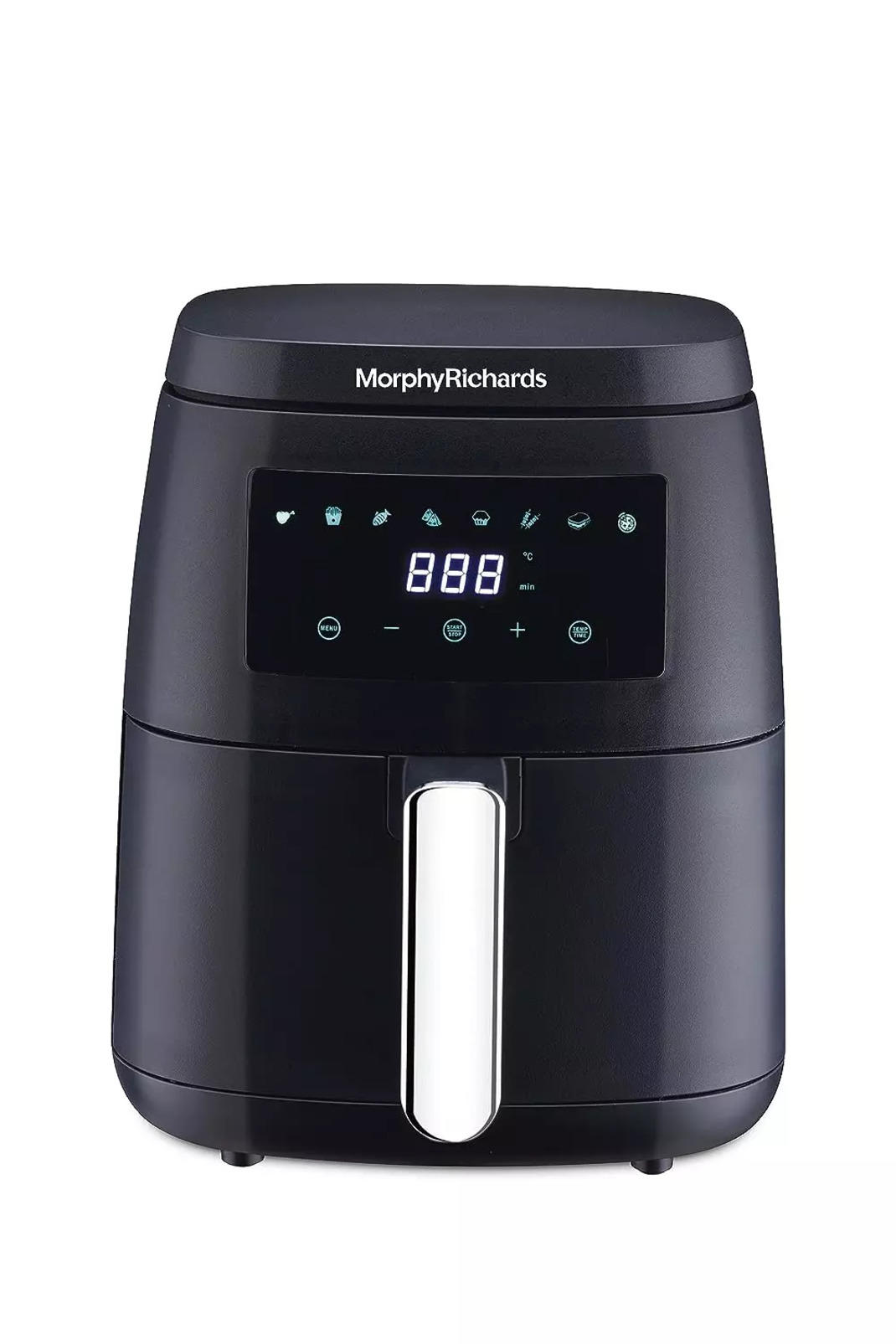 Compare Morphy Richards 5L Digital Air Fryer, 1500 watts, Black vs PHILIPS  Air Fryer HD9200/90, uses up to 90% less fat, 1400W, 4.1 Liter, with Rapid  Air Technology (Black), Large vs Philips