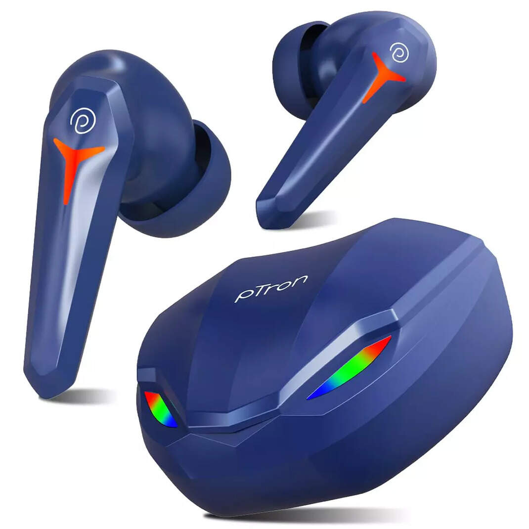 Compare pTron Bassbuds Razer In-Ear Bluetooth v5.3 TWS Earbuds (Blue ...