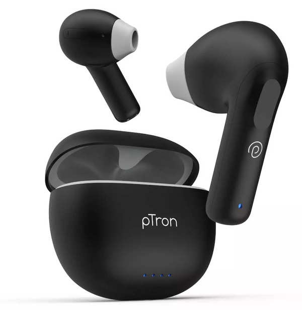 pTron Bassbuds NX TWS Bluetooth v5.3 Earbuds, TruTalk AI-ENC Calls ...