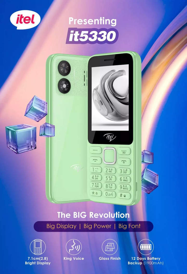 Itel it5330 feature phone with 12 days battery life launched, priced at Rs 1,499