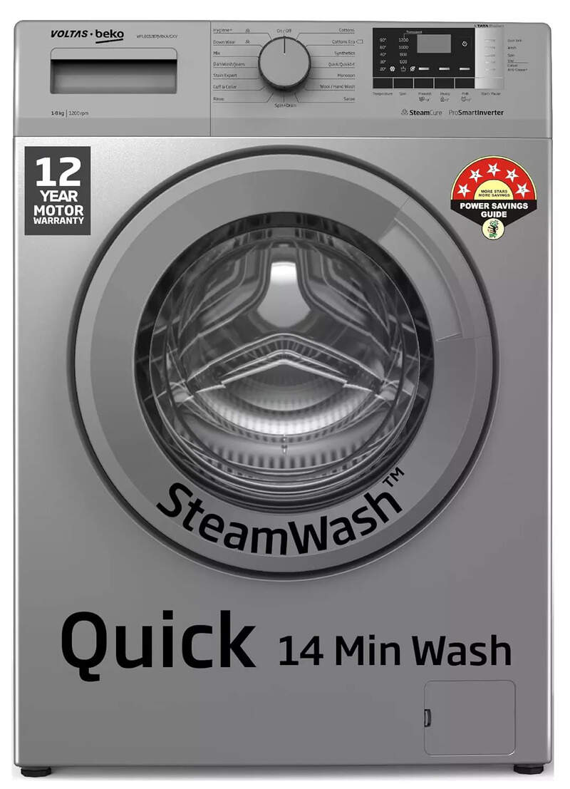 Voltas Beko WFL8012B7JVBKA/GXV 2023 Model 8 Kg 5 Star Fully Automatic
