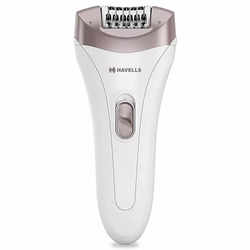 Havells FD5051 Epilator, Hair Removal for Women, Wet & Dry, Cordless, Rechargeable (White)