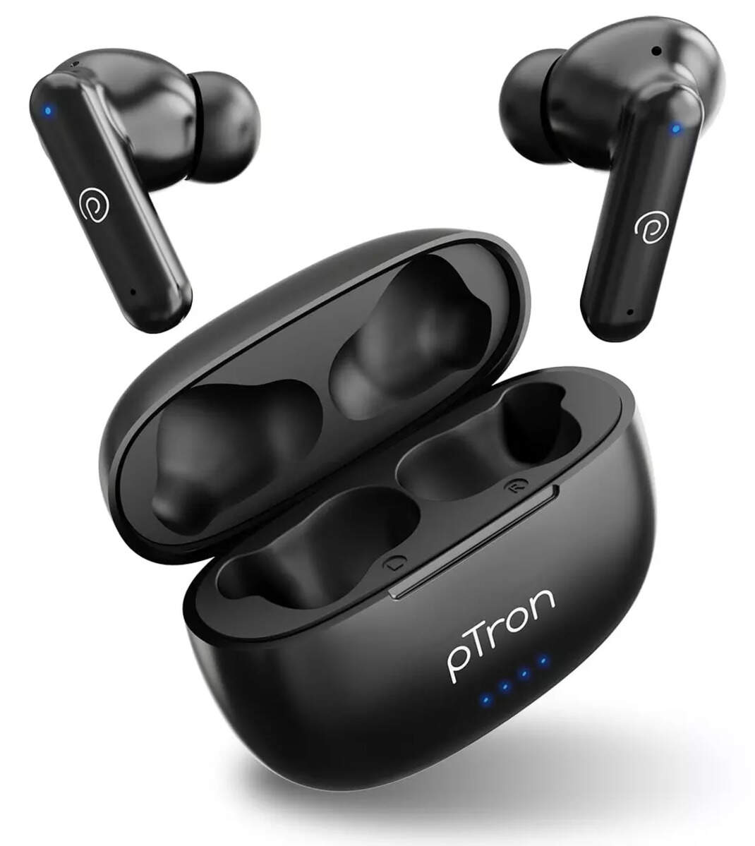 pTron Bassbuds Zen In-Ear Bluetooth v5.3 TWS Earbuds with Quad ENC Mic ...