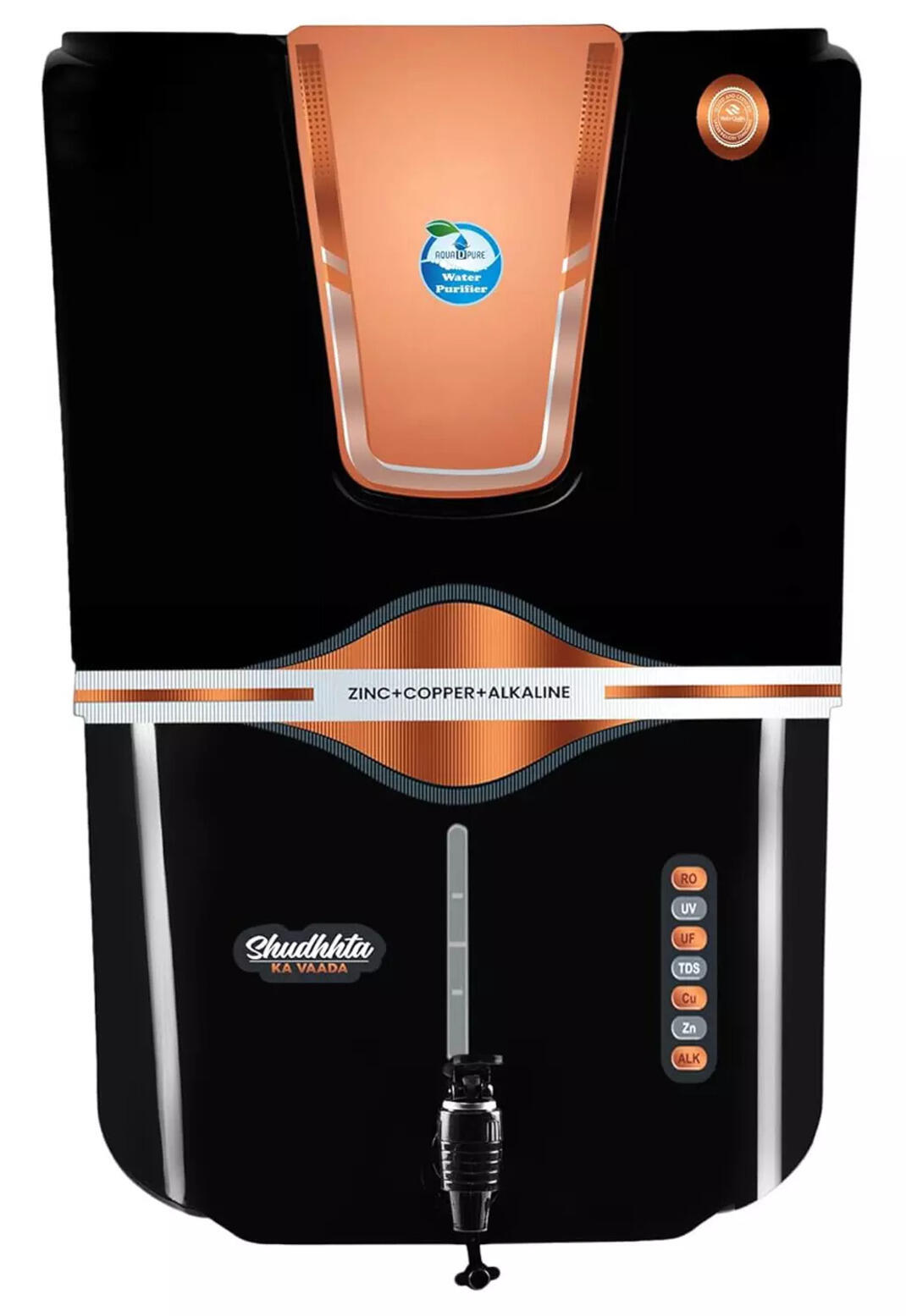 Compare Aqua D Pure Bio Copper Zinc Alkaline RO 12 Ltr. Water Purifer