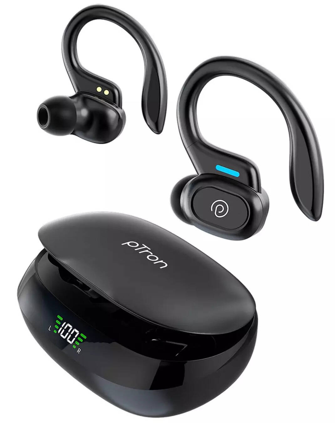 pTron Bassbuds Sports V4 Bluetooth v5.3 Wireless in-Ear TWS Earbuds ...