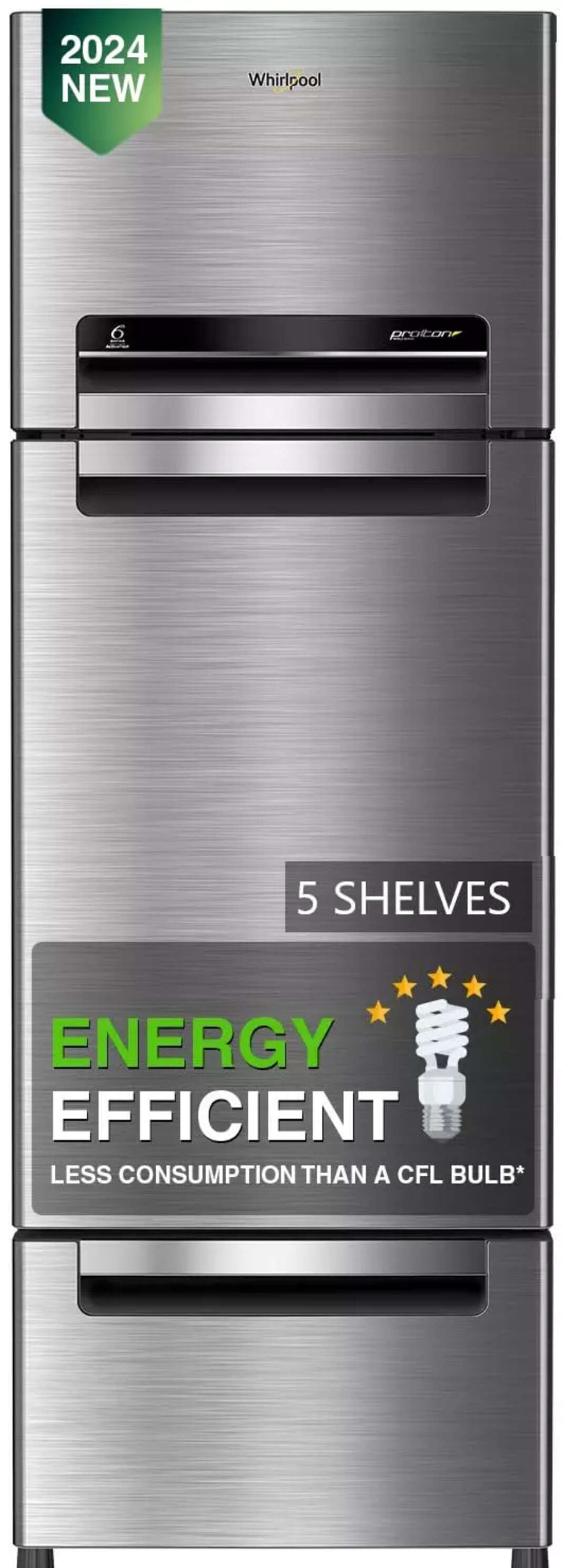 Whirlpool Triple Door 228 Litres 2 Star Refrigerator FP 283D PROTTON ...