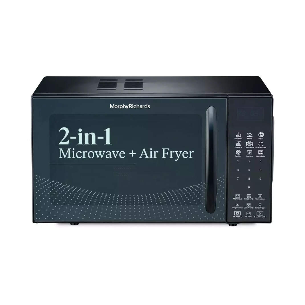 Compare Morphy Richards Air 23CGAD 23 L Microwave Oven (Black) vs