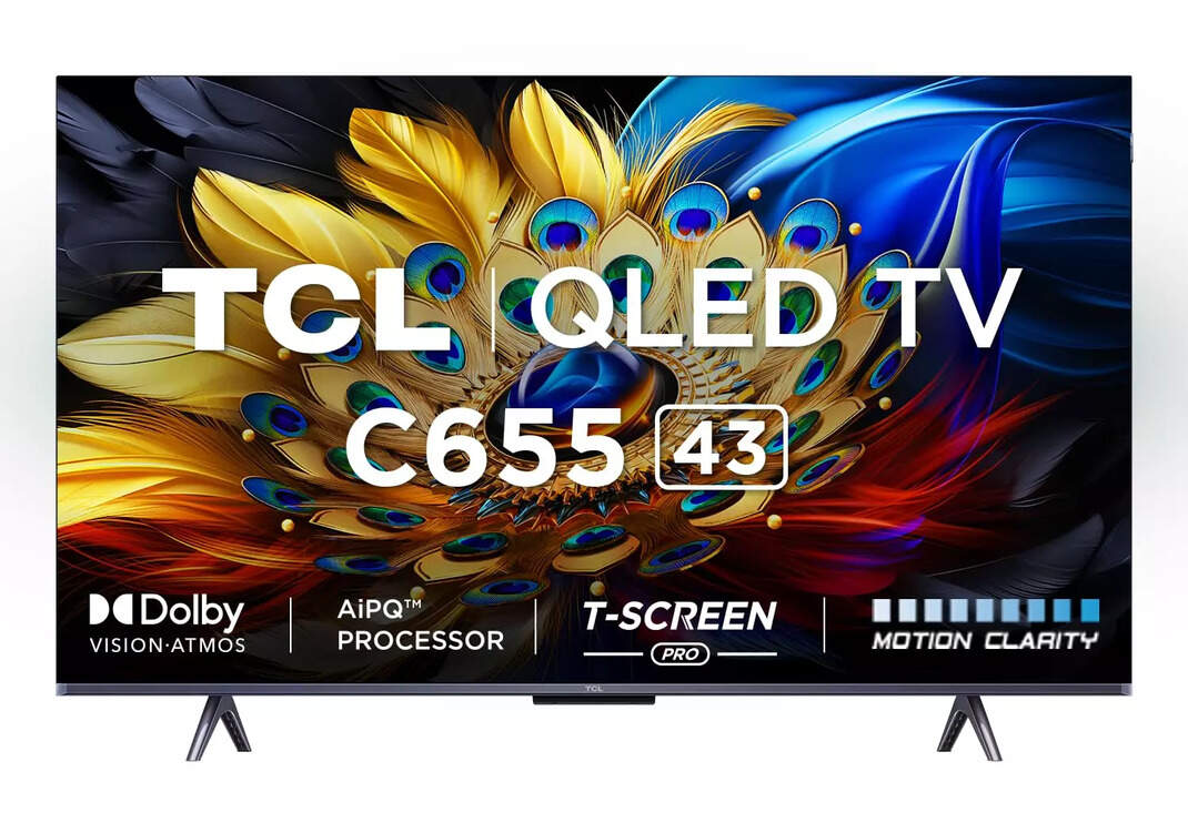 TCL 108 cm (43 inches) 4K Ultra HD Smart QLED Google TV 43C655 (Black ...