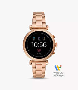 Fossil Sloan HR Gen 40 mm AMOLED Black, Gold Price in India