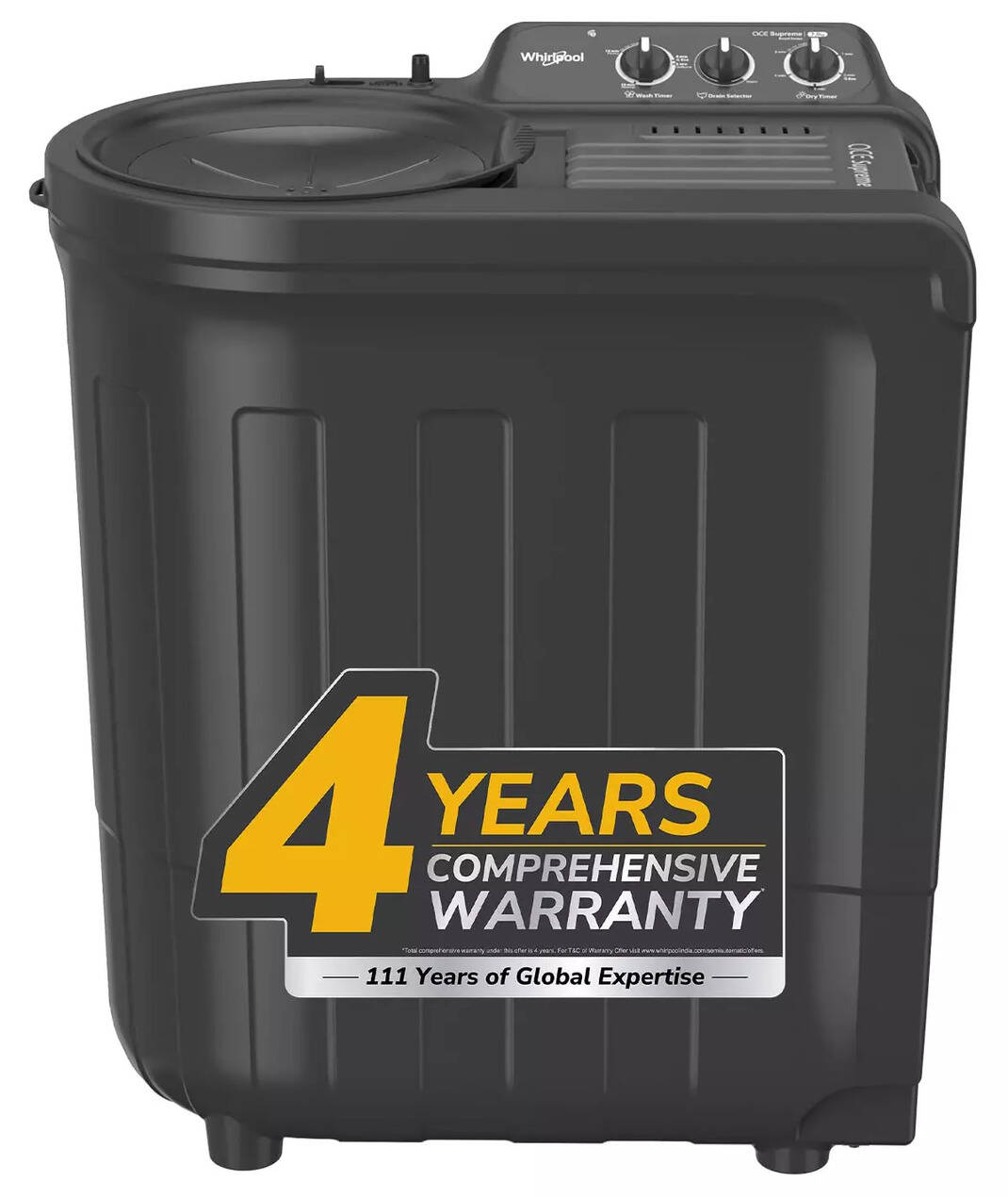 Whirlpool ‎Magic Clean 7.5 Grey Dazzle 7.5 Kg 5 Star Semi Automatic Top ...