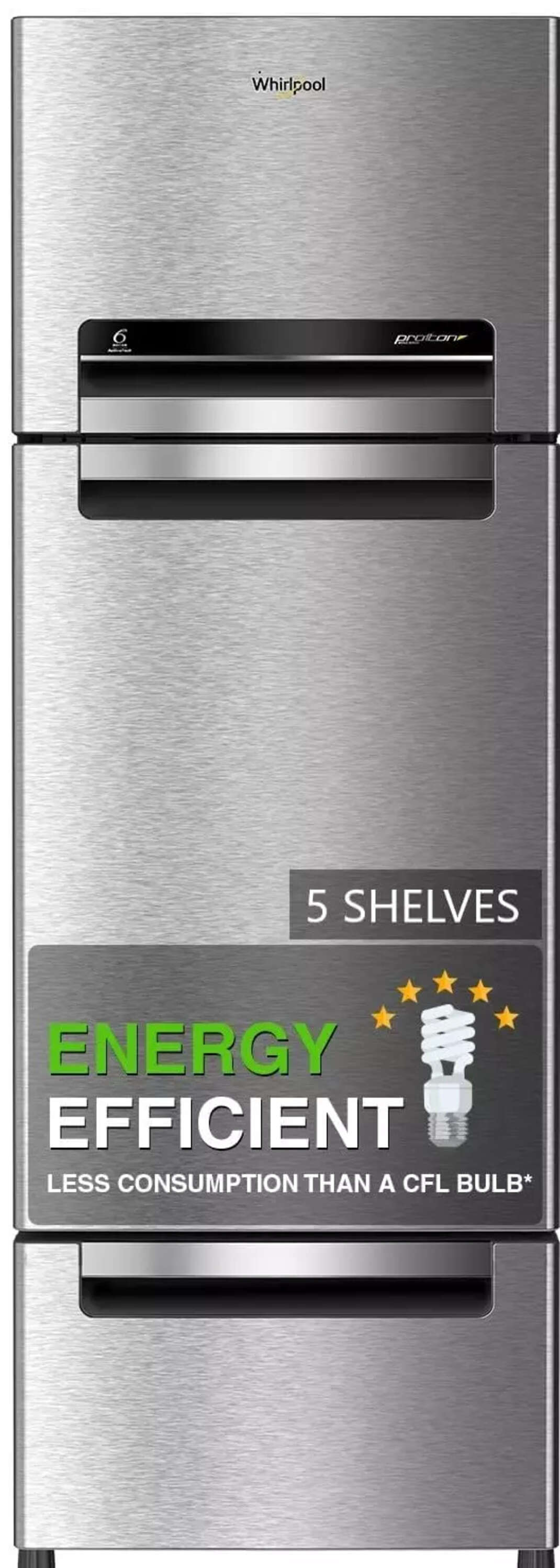 Compare Whirlpool Triple-Door 300 Litres 3 Star Refrigerator FP
