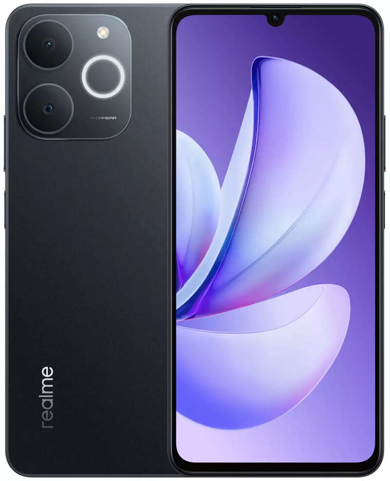 realme C71 本体、黒、6/128GB, 充電器含み realme C71 Smartphone 6+128GB, 6000mAh Battery, 45W Fast