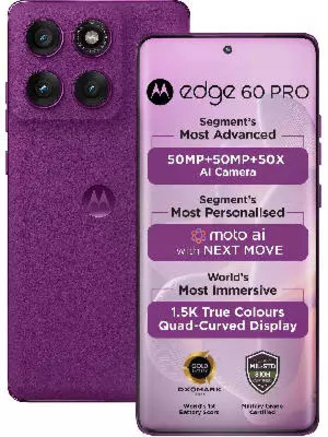 Motorola Edge 60 Pro 512 GB 16 GB vs Moto G67 Power vs OPPO Reno16