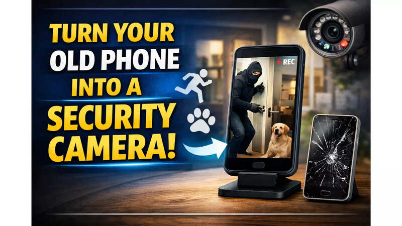 cell phone into old android phone security camera