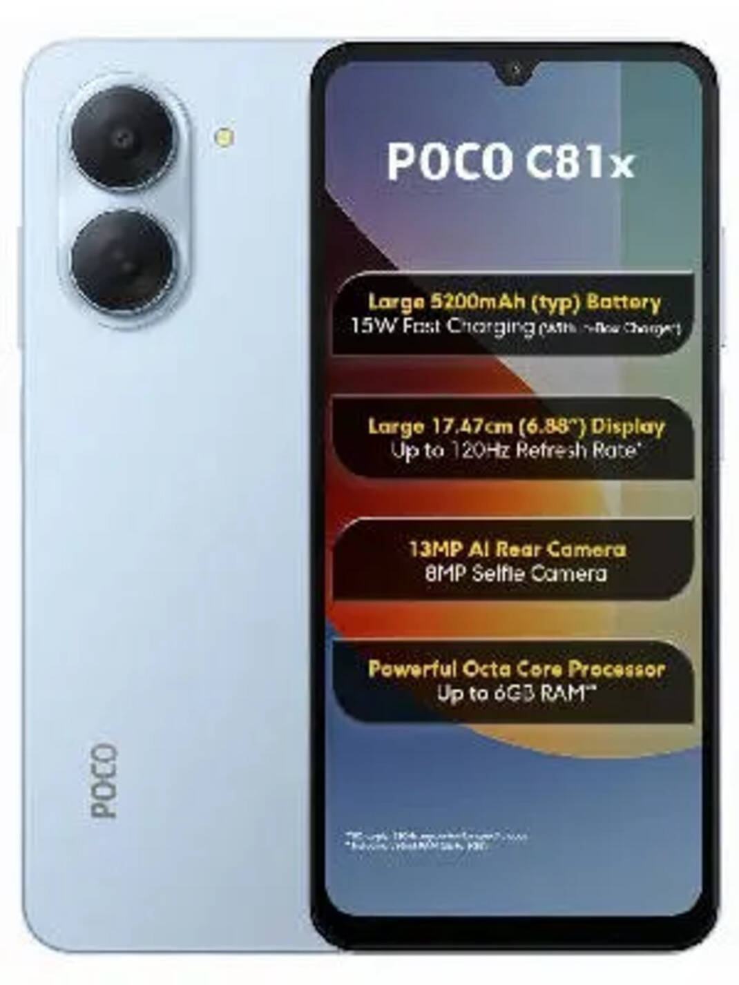 Poco C81x 4G 5G (5200 mAh Battery, 64 GB Storage) Price and features
