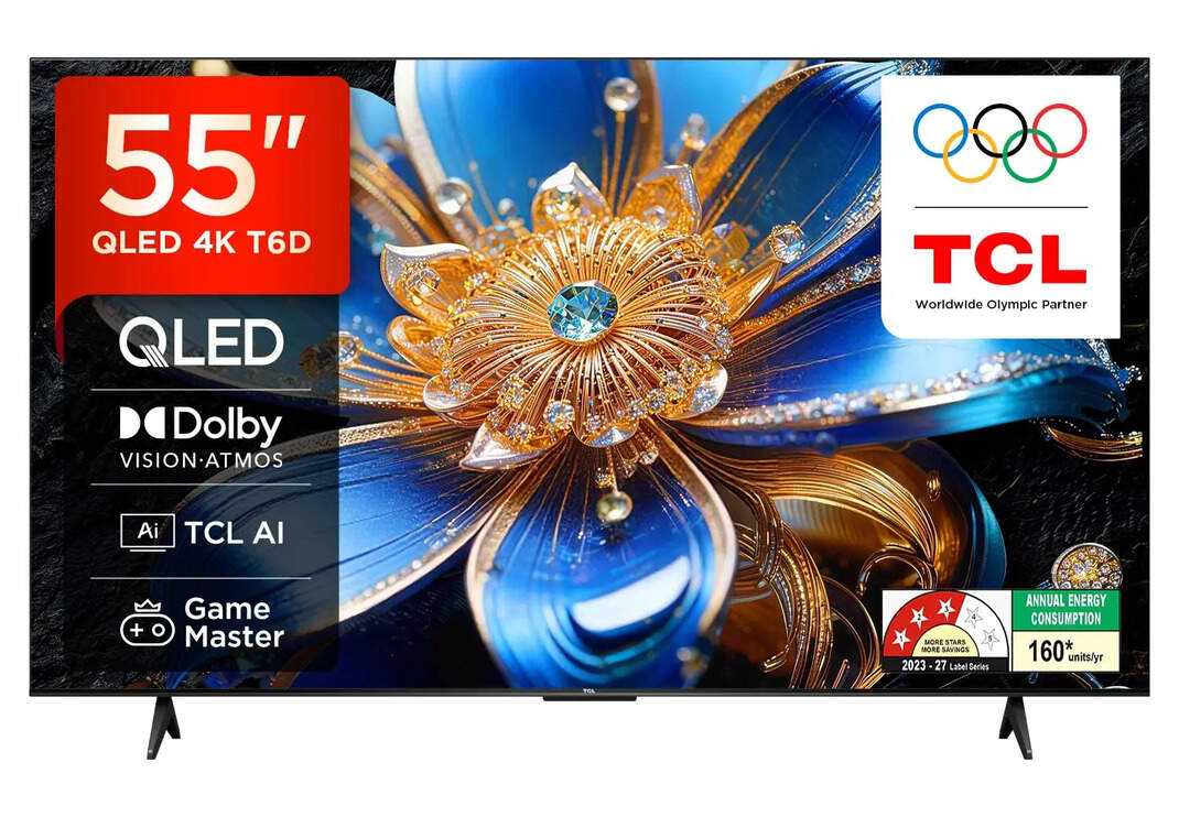 TCL 55T6D 55 Inches QLED 4K, 3840 x 2160 pixels Google TV Online at ...