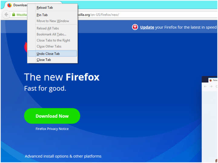 how to restore tabs firefox