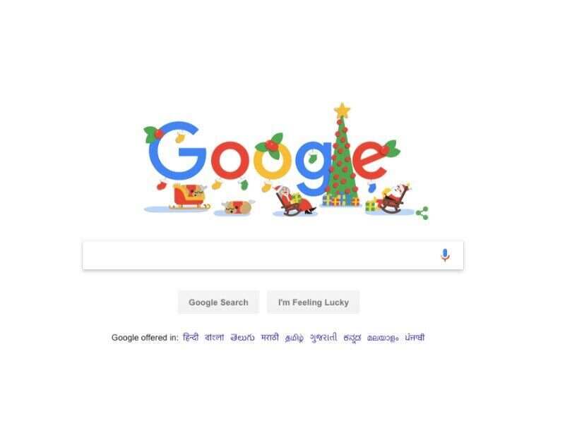 Happy Holidays Google Doodle celebrates the spirit of Christmas and