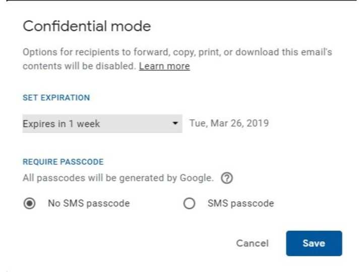 How to send emails using Gmail’s Confidential Mode