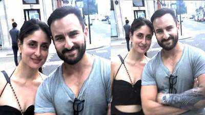 Saif Ali Khans tattoo grabs eyeballs in this new picture with wifey Kareena  Kapoor Khan from London  Hindi Movie News  Bollywood  Times of India