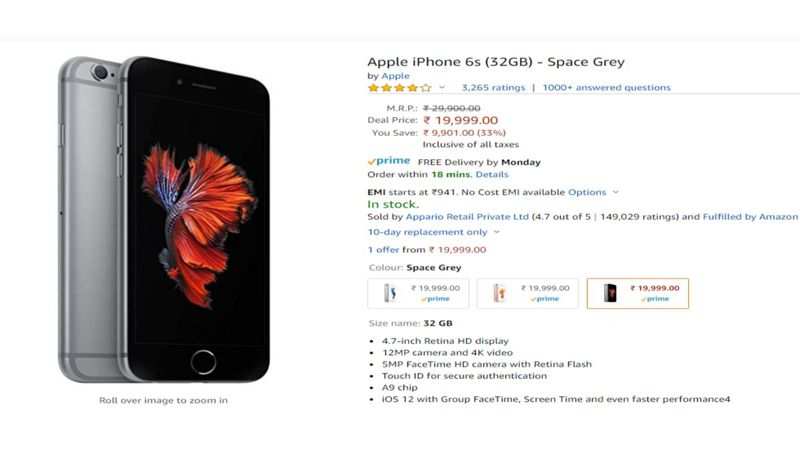 iPhone 6 Space Grey: Buy Apple iphone 6 Online at Best Price on Flipkart