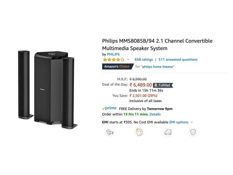 philips 2.1 speakers mms8085b