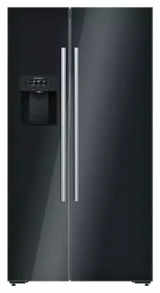 Siemens 636 L Side By Side Refrigerator (KA92DSB30, Black)