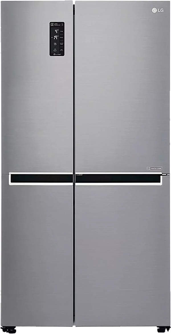 LG 687 L FrostFree SidebySide Refrigerator (GCB247SLUV, platinum