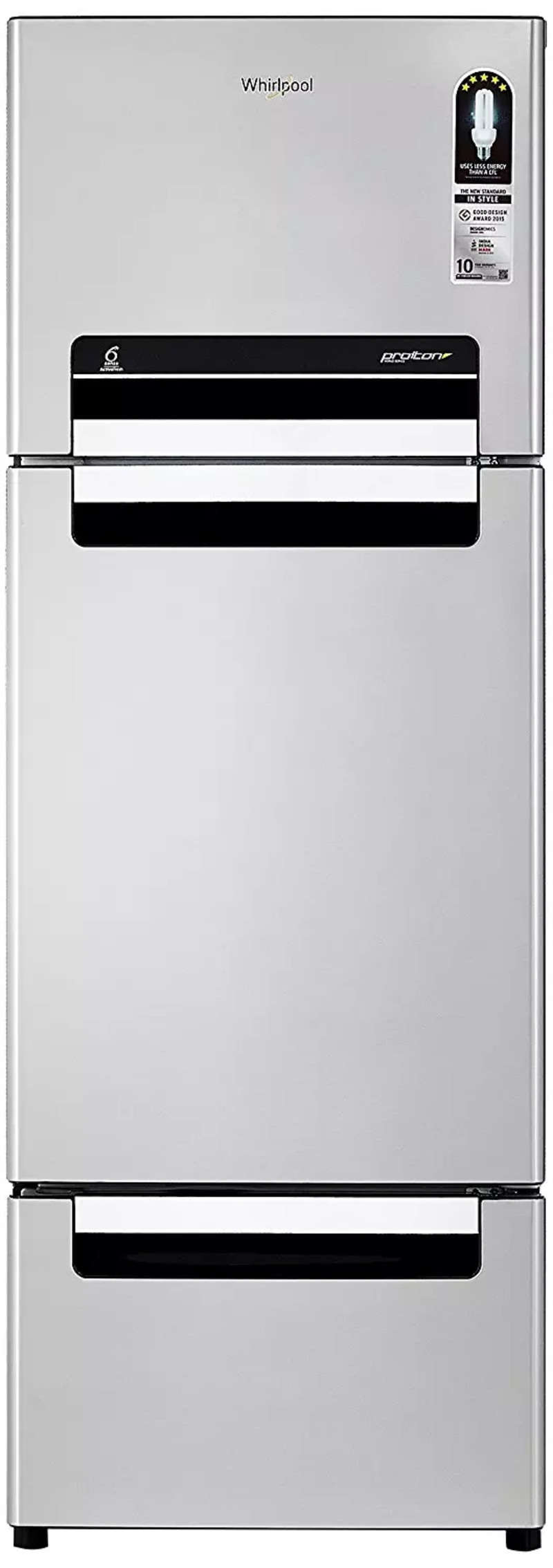 whirlpool 300l 3 door refrigerator