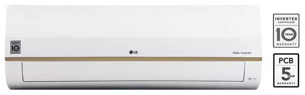 LG 1.5 Ton Dual Inverter 5 Star Split Air Conditioner with ThinQ (Wi-Fi), 4 Way Swing & Ocean Black Fin (LS-Q18GWZA)