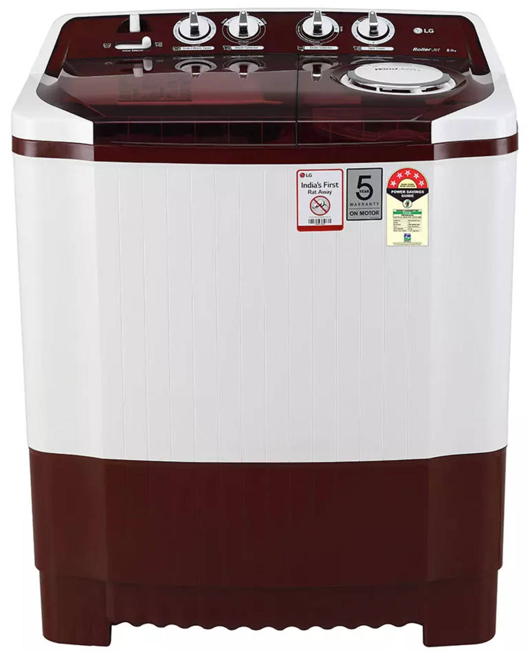 Compare LG 8 Kg Semi-Automatic Top Loading Washing Machine (P8035SRMZ ...