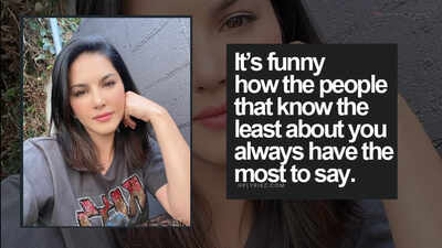 Sunny Leone is amused at how 'people that know the least about you ...