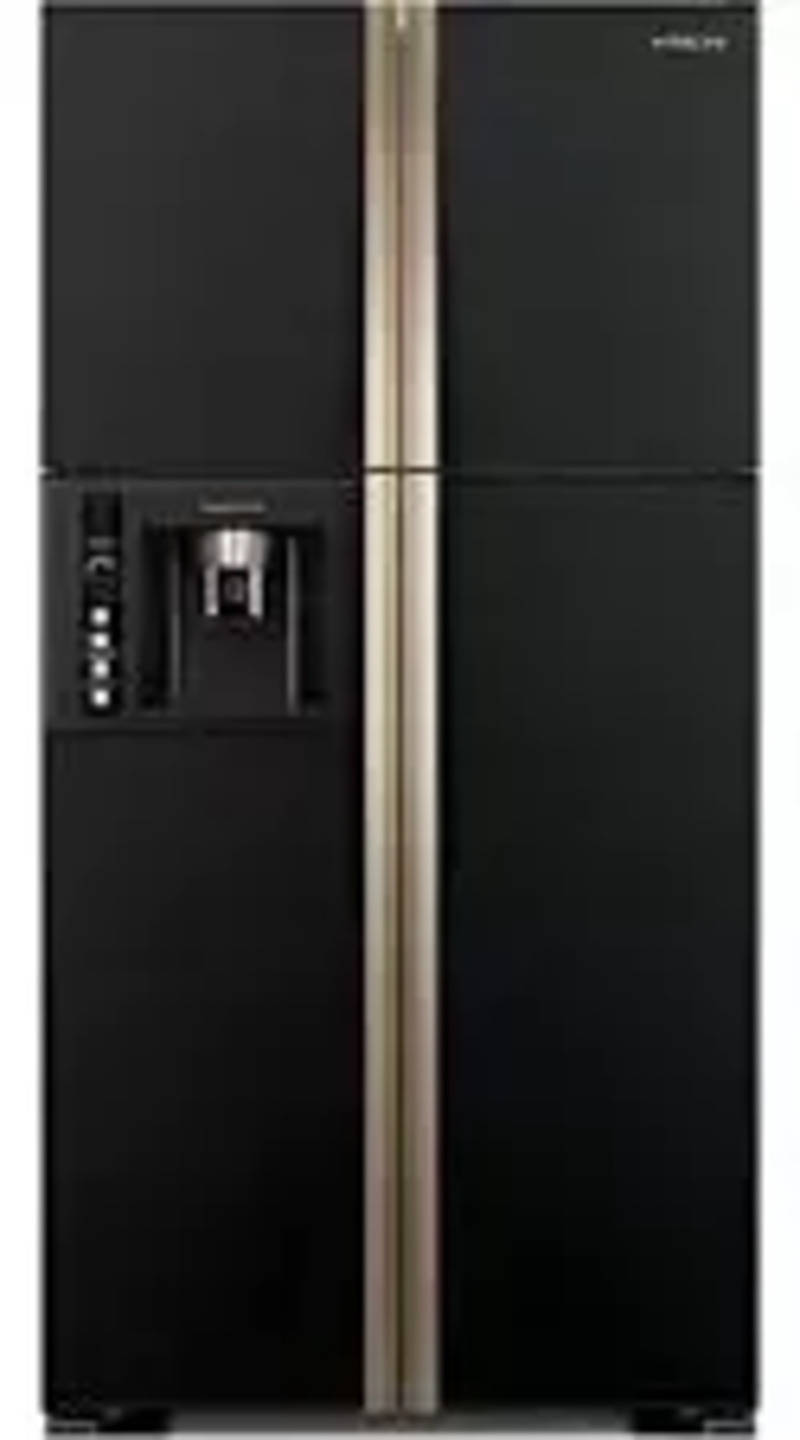 hitachi 650 litres r wb730pnd5 gbk frost free refrigerator black