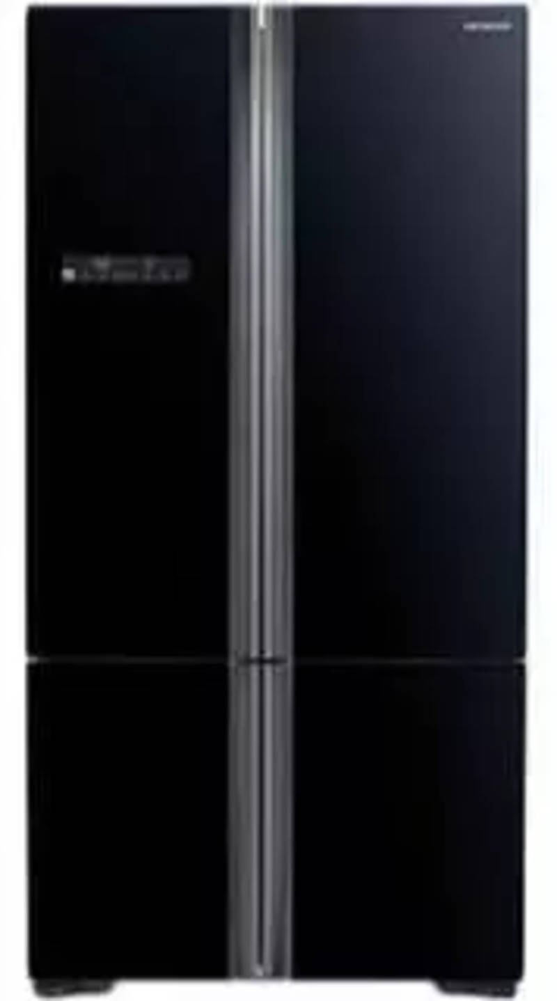 hitachi 650 litres r wb730pnd5 gbk frost free refrigerator black