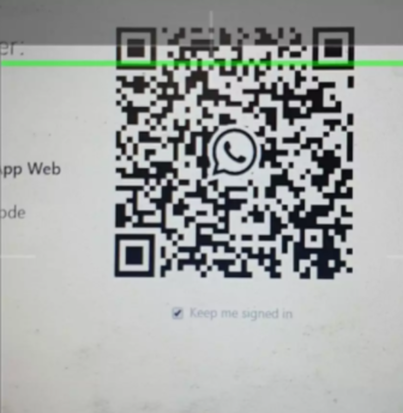 How can I send a QR code to someone on WhatsApp