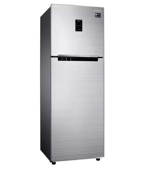 Samsung Double Door 386 Litres 3 Star Refrigerator Real Stainless