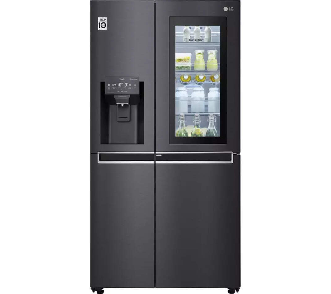 Compare LG French Door 889 Litres 2 Star Refrigerator Black GRX31FMQHL