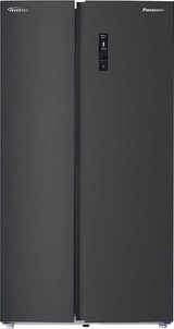Panasonic Side by Side 592 Litres 2 Star Refrigerator Black Steel NR-BS62MKX1