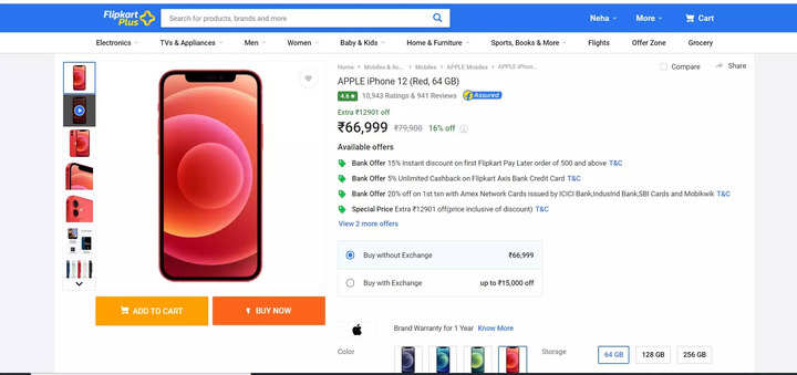 Flipkart Apple Iphone 12 And Iphone 12 Mini Are Available At Up To Rs 12 901 Discount On Flipkart