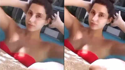 Nora Fatehi Shares HOT Bikini Videos, Accidentally Drops Her Phone