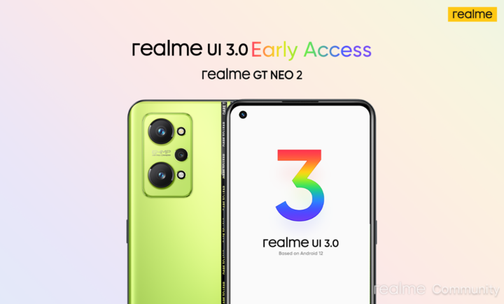 Realme announces Android 12 based Realme UI 3.0 early access program for GT Neo 2