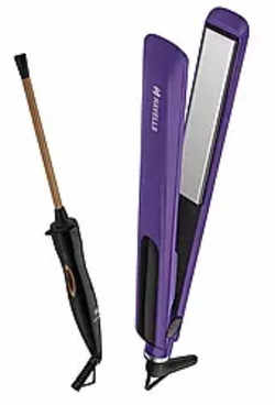 Havells hair styling combo - Straightener (Purple) and Chopstick hair curler  (Black) Price in India, Specifications and Review